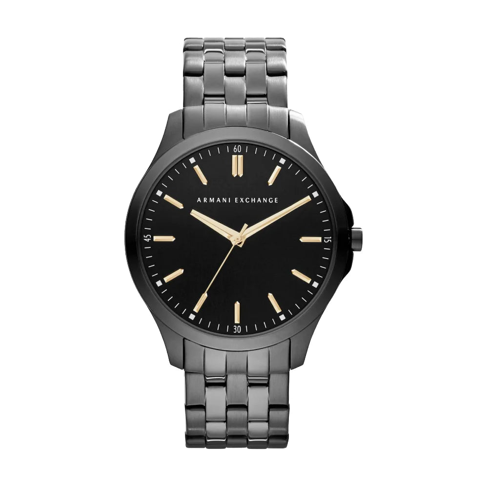 [MEN] Armani Exchange Three-Hand Black Stainless Steel Watch [AX2144]